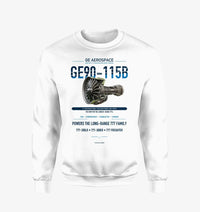 Thumbnail for GE90-115B design on white sweatshirt
