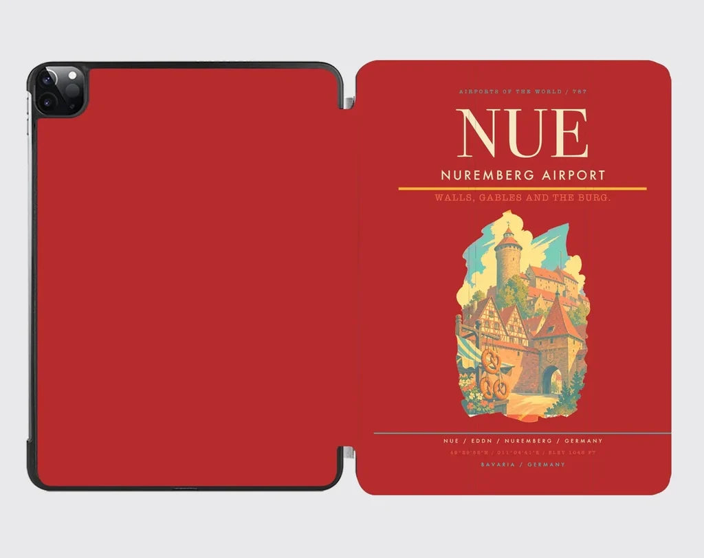 Nuremberg Airport (NUE) design on red ipad tablet case