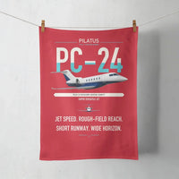 Thumbnail for Pilatus PC-24 design on red towel