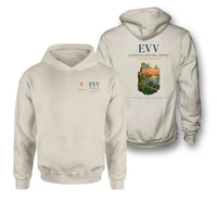 Thumbnail for Evansville Regional Airport (EVV) design on khaki double-side hoodie
