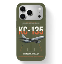 Thumbnail for KC-135 STRATOTANKER design on green army magsafe iphone case, for iPhone 17 Pro