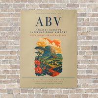 Thumbnail for Nnamdi Azikiwe International Airport ABV vertical canvas print - no frame - beige background