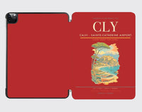 Thumbnail for Calvi (CLY) design on red ipad tablet case
