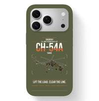Thumbnail for Sikorsky CH-54A Tarhe design on green army magsafe iphone case, for iPhone 17 Pro