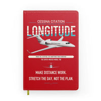 Thumbnail for Cessna Citation Longitude design on red notebook