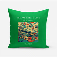 Thumbnail for VINTAGE G4032 - The Parachute Club - Designed Pillows design on green