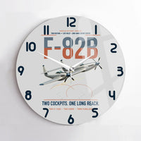 Thumbnail for F-82B Twin Mustang design on light gray no frame wall clock