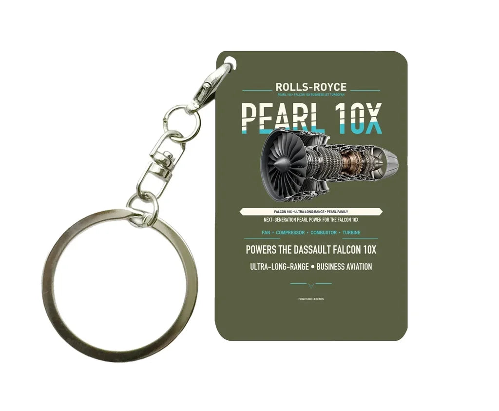PEARL 10X Key Chain design on green army key chain