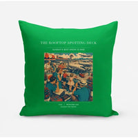 Thumbnail for VINTAGE G4221 - The Rooftop Spotting Deck - Designed Pillows design on green