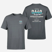 Thumbnail for Diamond DA40 design on gray t-shirt, double-side print