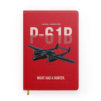 Thumbnail for P-61B Black Widow design on red notebook