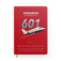 Thumbnail for Bombardier Challenger 601 design on red notebook