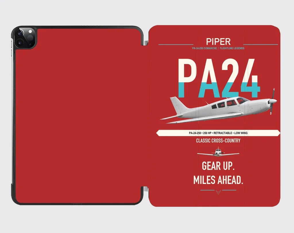 Piper PA-24-250 Comanche 250 design on red ipad tablet case