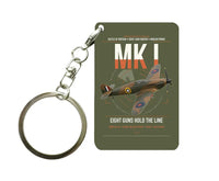 Thumbnail for Hawker Hurricane Mk I design on green army designed key chain, double-side print