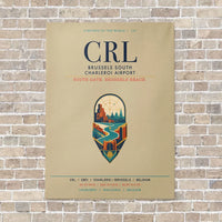 Thumbnail for Brussels South Charleroi Airport CRL vertical canvas print - no frame - beige background