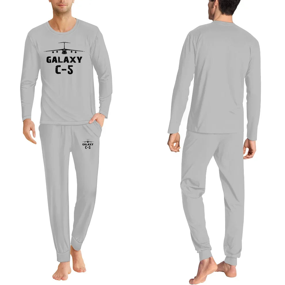 Military Transport Airplane C 5 men pajamas - Light Gray