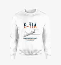 Thumbnail for E-11A BACN design on white sweatshirt