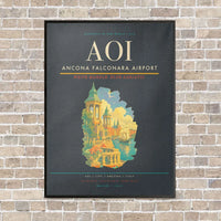 Thumbnail for Ancona Falconara Airport AOI - Canvas Framed - Gray