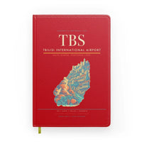 Thumbnail for Tbilisi International Airport (TBS) design on red notebook