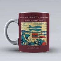 Thumbnail for VINTAGE G4295 - The High Desert Speed Trap - Ceramic Mug design on darkred
