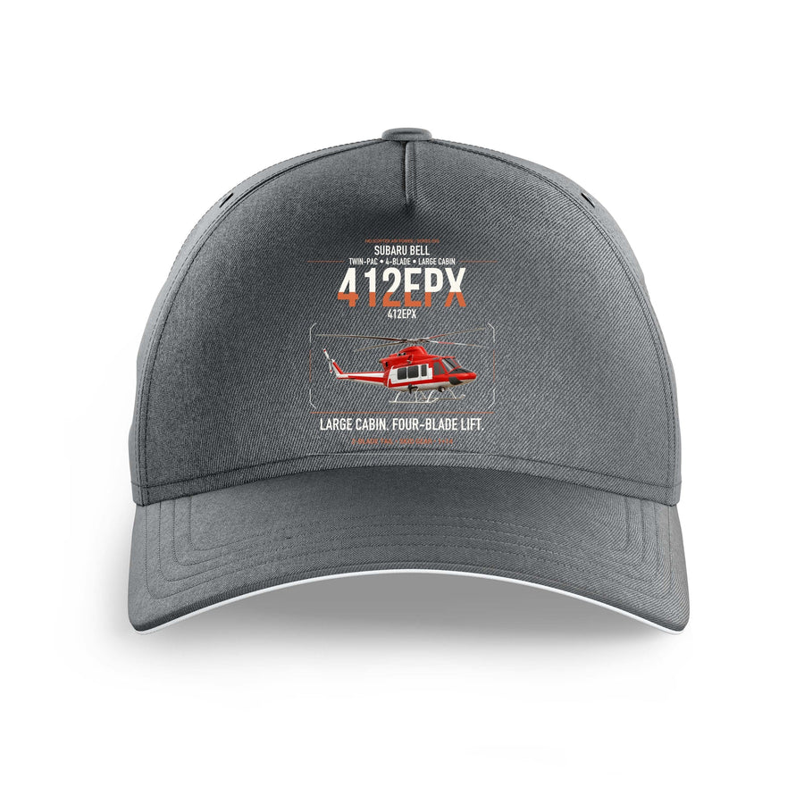 SUBARU Bell 412EPX design on gray printed hat