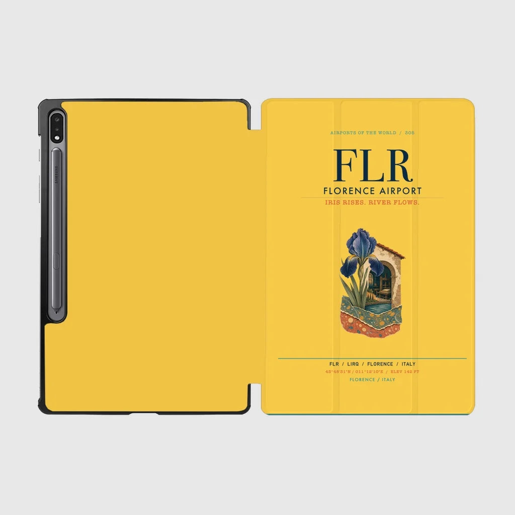Florence Airport (FLR) design on yellow samsung tablet tablet case