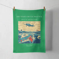 Thumbnail for VINTAGE G4395 - The Night Circuit Practice - Designed Towels design on green