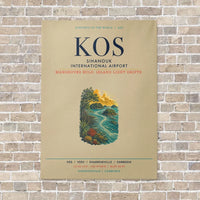 Thumbnail for Sihanouk International Airport KOS vertical canvas print - no frame - beige background