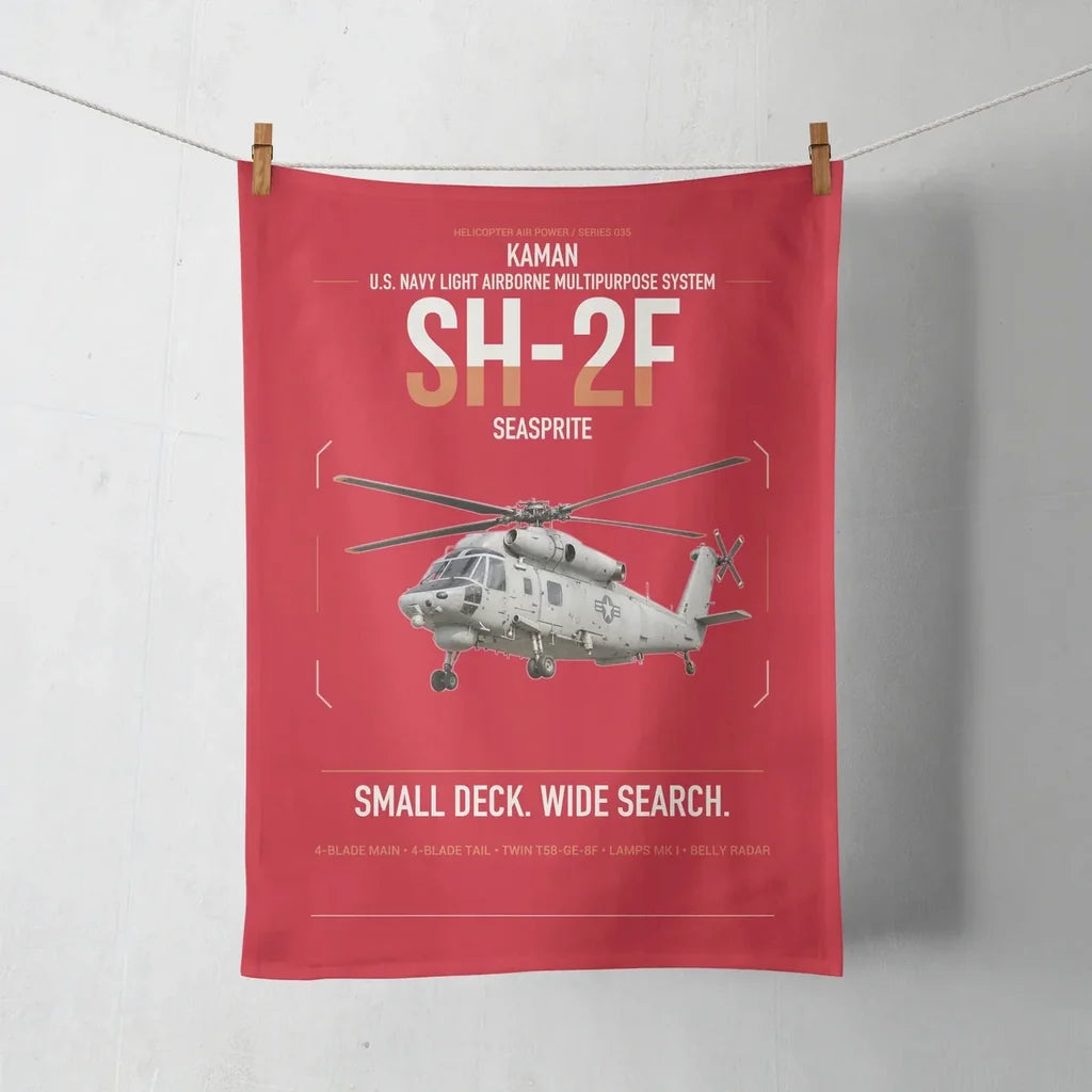 Kaman SH-2F Seasprite design on red towel