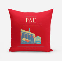 Thumbnail for Snohomish County Airport (Paine Field) (PAE) design on red pillow
