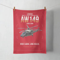 Thumbnail for Leonardo AW149 design on red towel