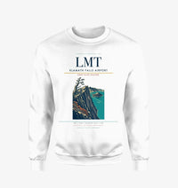 Thumbnail for Klamath Falls Airport (LMT) design on white sweatshirt