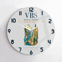Thumbnail for Brescia Airport (VBS) design on light gray no frame wall clock