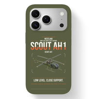Thumbnail for Westland Scout AH1 design on green army magsafe iphone case, for iPhone 17 Pro
