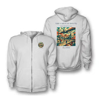Thumbnail for VINTAGE G4040 - The Caravan Route - Premium Zipped Hoodie design on white