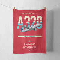 Thumbnail for Airbus A320 design on red towel