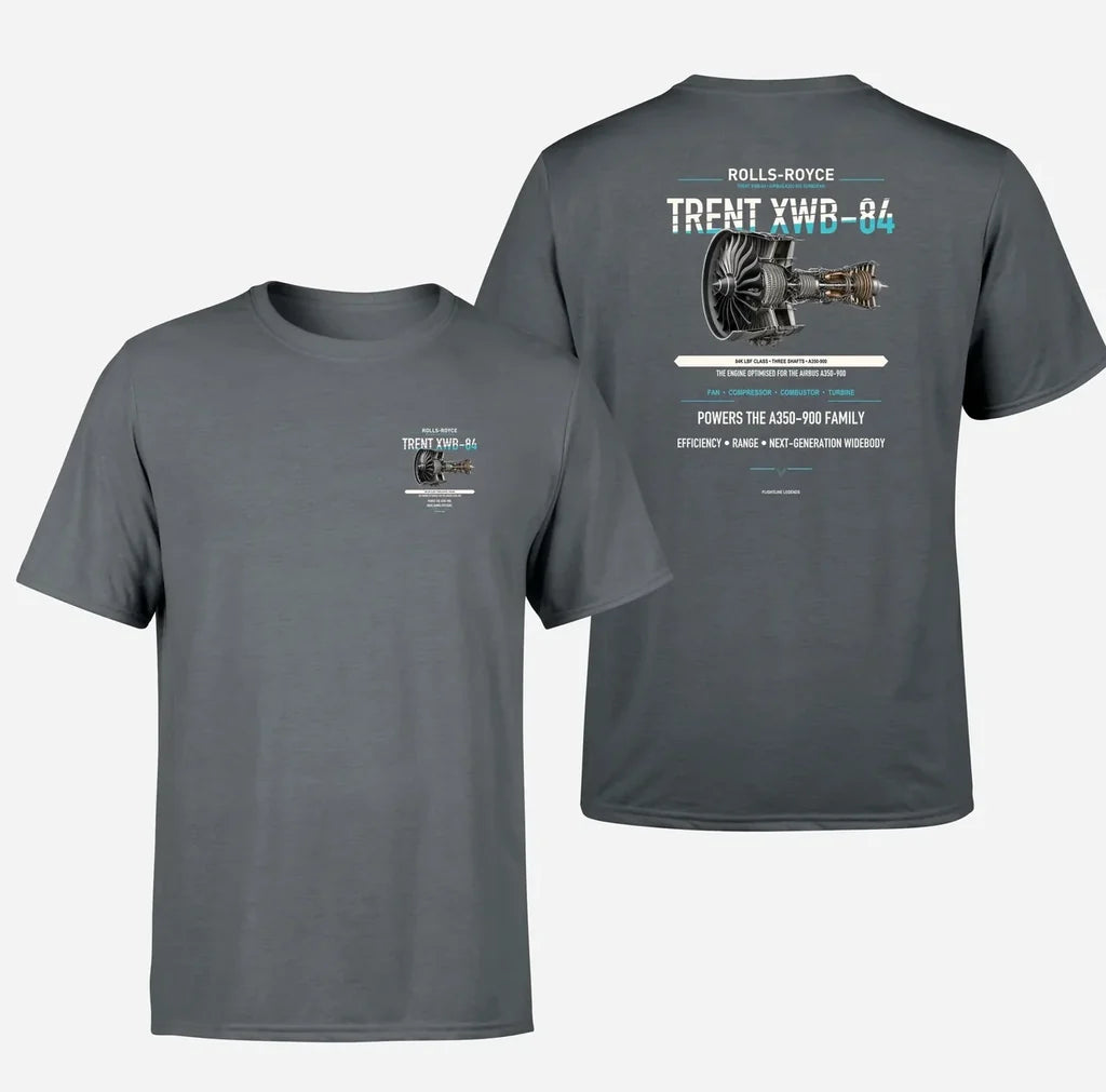 TRENT XWB-84 design on gray t shirt