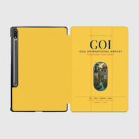 Thumbnail for Goa International Airport Dabolim (GOI) design on yellow samsung tablet tablet case