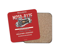Thumbnail for M250-B17F design on red 1 piece coaster