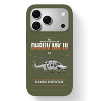 Thumbnail for HAL ALH Dhruv Mk III design on green army magsafe iphone case, for iPhone 17 Pro