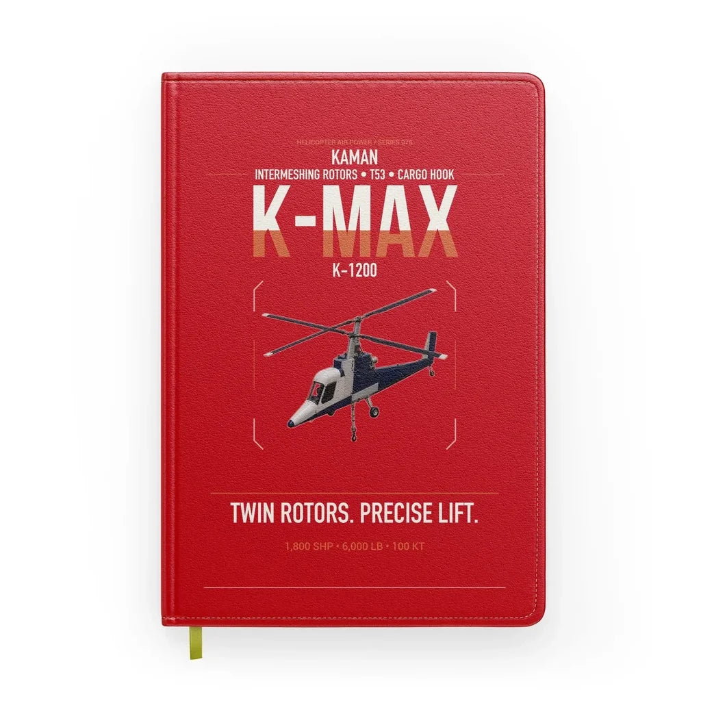 Kaman K-1200 K-MAX design on red notebook