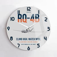 Thumbnail for RQ-4B Global Hawk design on light gray no frame wall clock