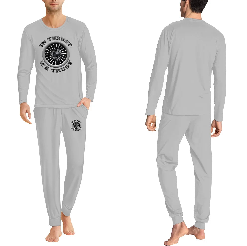 In Thrust We Trust (Vol 2) men pajamas - Light Gray