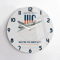 Thumbnail for Dassault Mirage IIIC design on light gray no frame wall clock