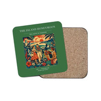 Thumbnail for The Island Honeymoon - Designed Coasters design on green 1-piece