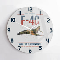 Thumbnail for F-4C Phantom II design on light gray no frame wall clock