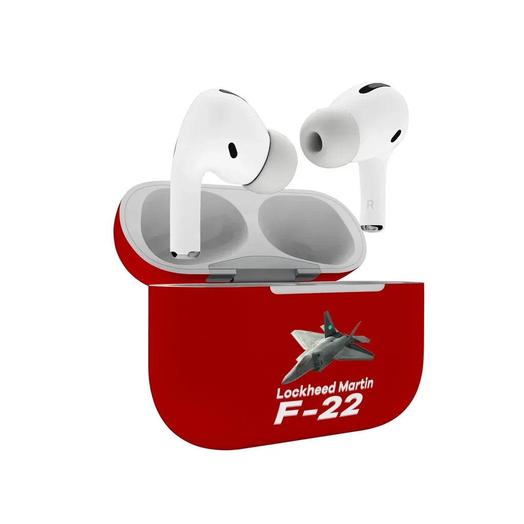 The Fighter Jet 22 Silhouette AirPods Pro plastic case - Red