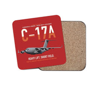 Thumbnail for C-17A Globemaster III design on red 1 piece coaster