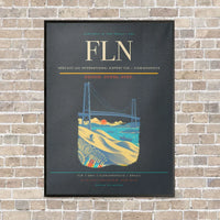Thumbnail for Hercilio Luz International Airport FLN — Florianopolis vertical canvas print - framed - gray background