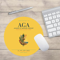 Thumbnail for Agadir Al Massira Airport (AGA) design on yellow round mouse pad